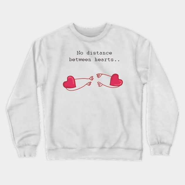 No Difference Between Hearts Crewneck Sweatshirt by HeartFavoriteDesigns